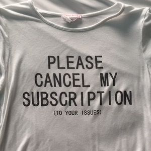 White letter crop top